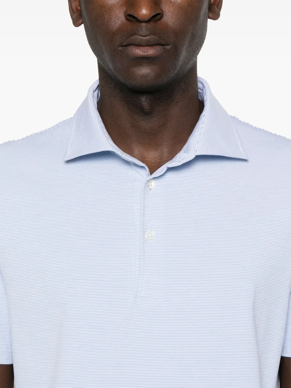 Fedeli Gestreept poloshirt Blauw
