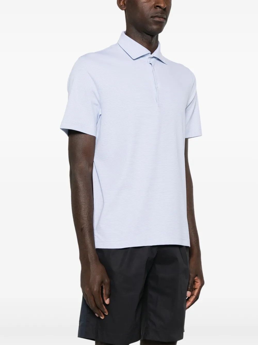 Fedeli Gestreept poloshirt Blauw