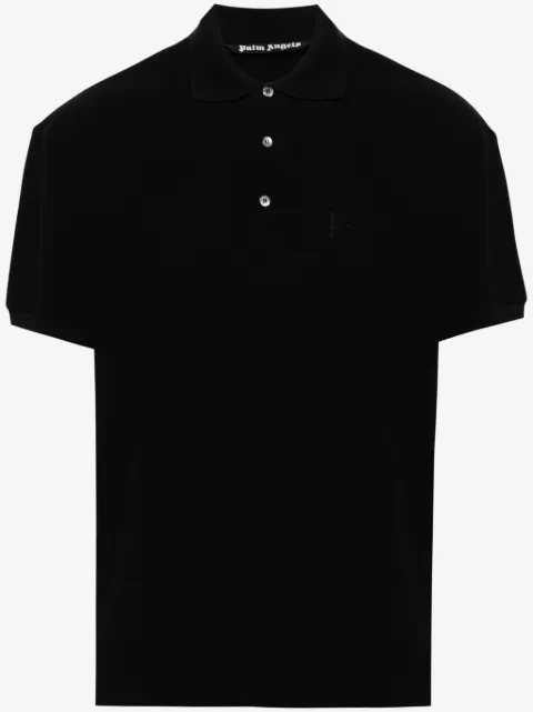 Palm Angels playera tipo polo con logo bordado