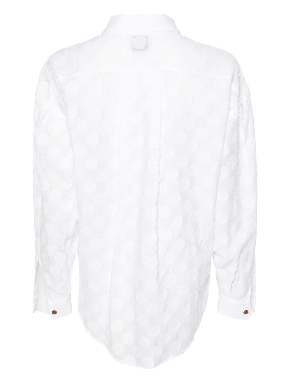 Shop Alysi Polka Dot-pattern Shirt In White