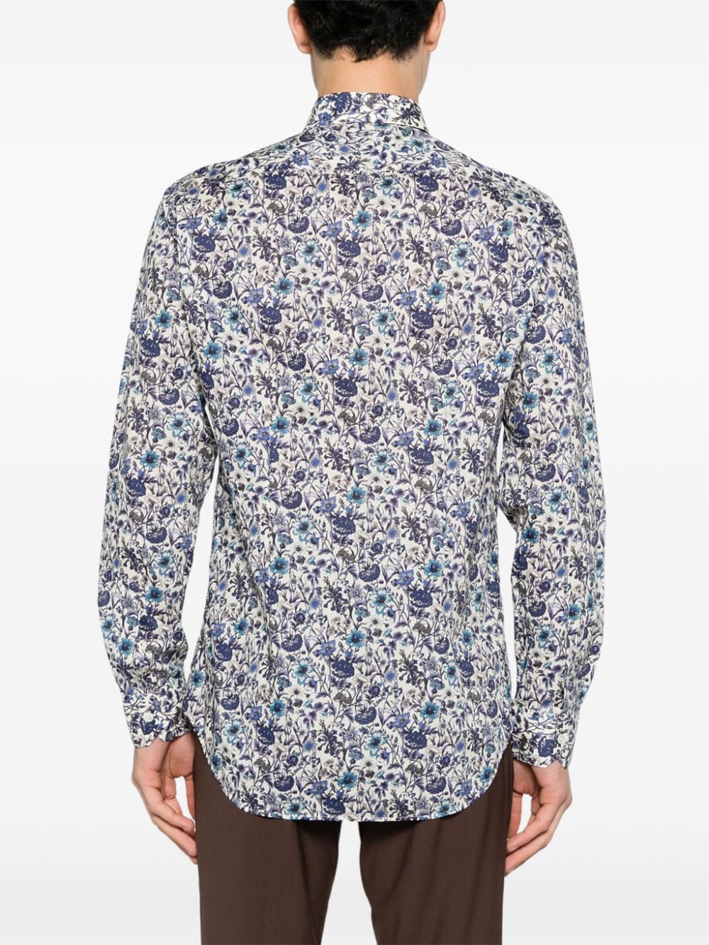 Shop Paul Smith Floral-print Cotton Shirt In 白色