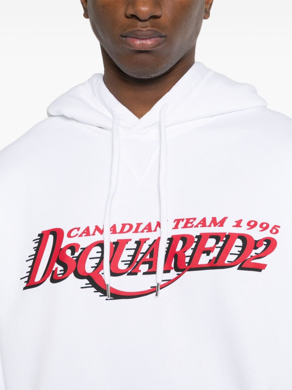 Dsquared2 Katoenen hoodie met logoprint Wit