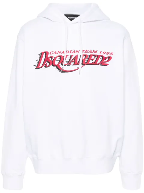 DSQUARED2 logo-print cotton hoodie