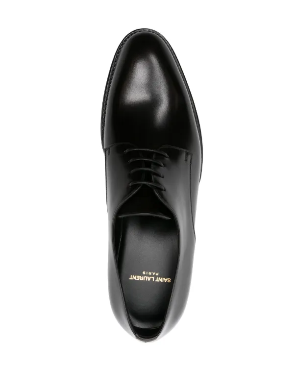 Saint Laurent Adrien レザー ダービーシューズ | ブラック
