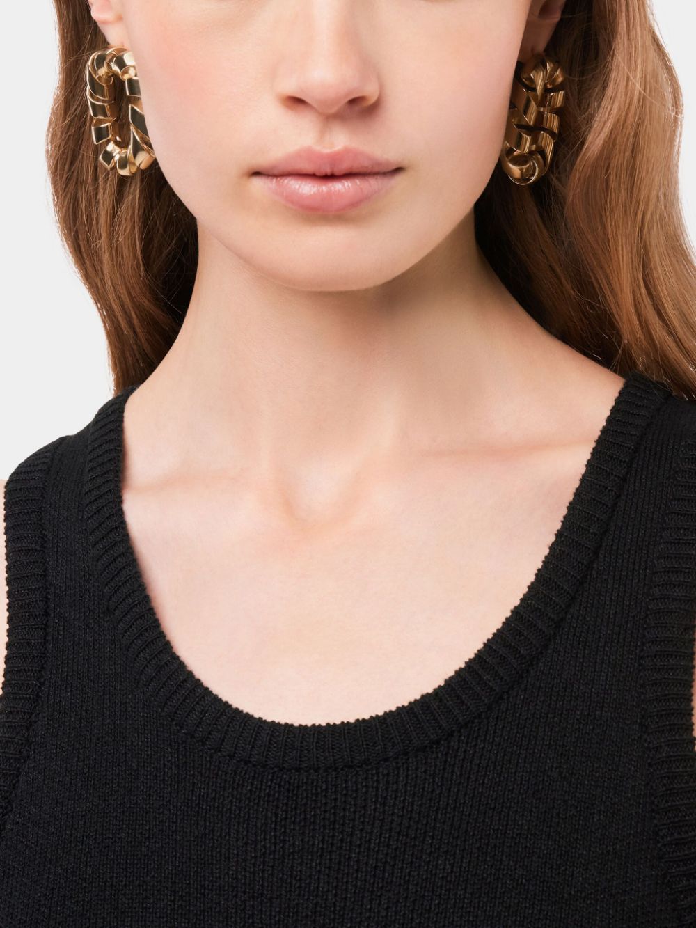 Shop Rabanne Xl Twisted Link Earrings In Gold