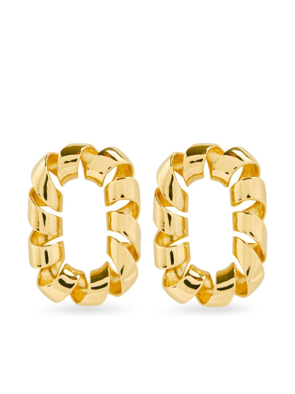 Rabanne XL twisted link earrings - Oro