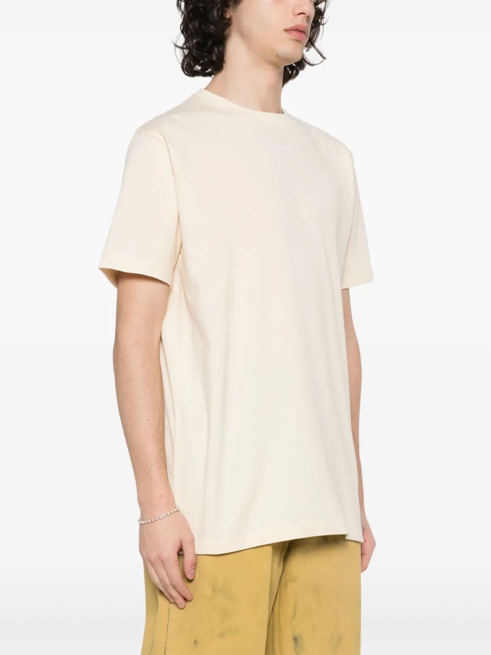 Off-White Katoenen T-shirt Beige