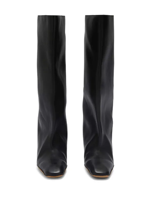 ブーツその他 Jil Sander Knee-High Black Calfskin Leather Boots 18701076_51590075_322.jpg