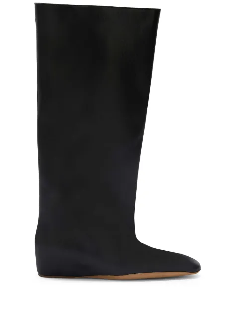 Jil Sander leather knee boots