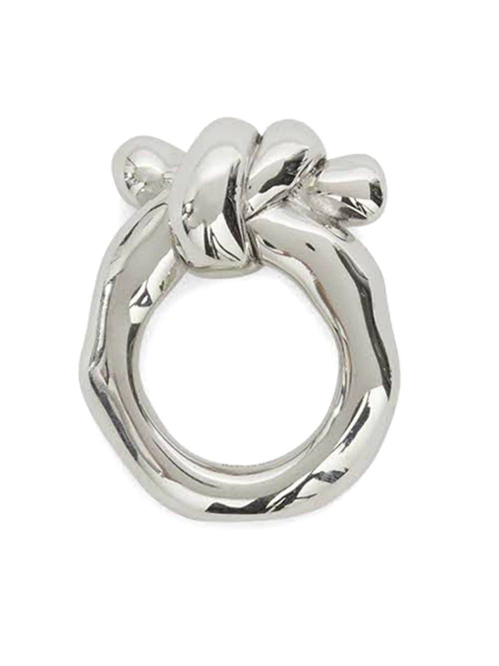Jil Sander Knot-detail Ring In Grey