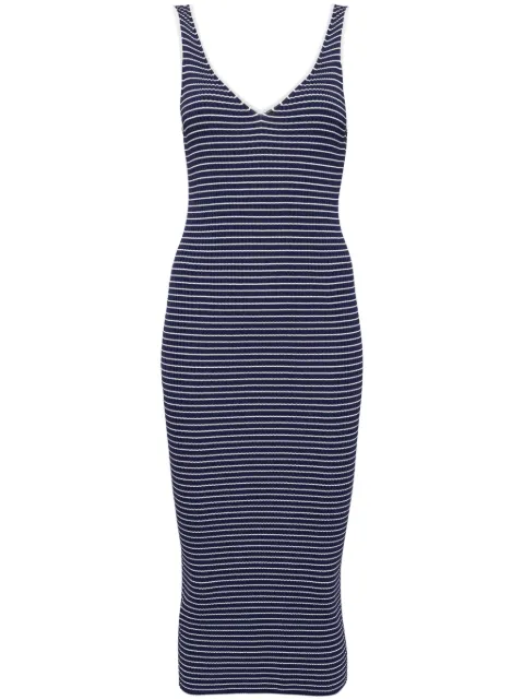 STAUD Dana striped ribbed dress