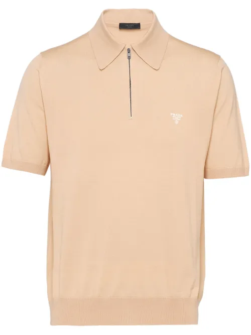 Polo en laine à logo brodé - Prada - Modalova