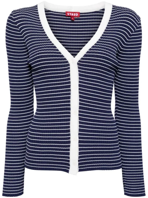 STAUD Cargo striped cardigan