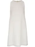 Antonelli sleeveless frayed midi dress - White