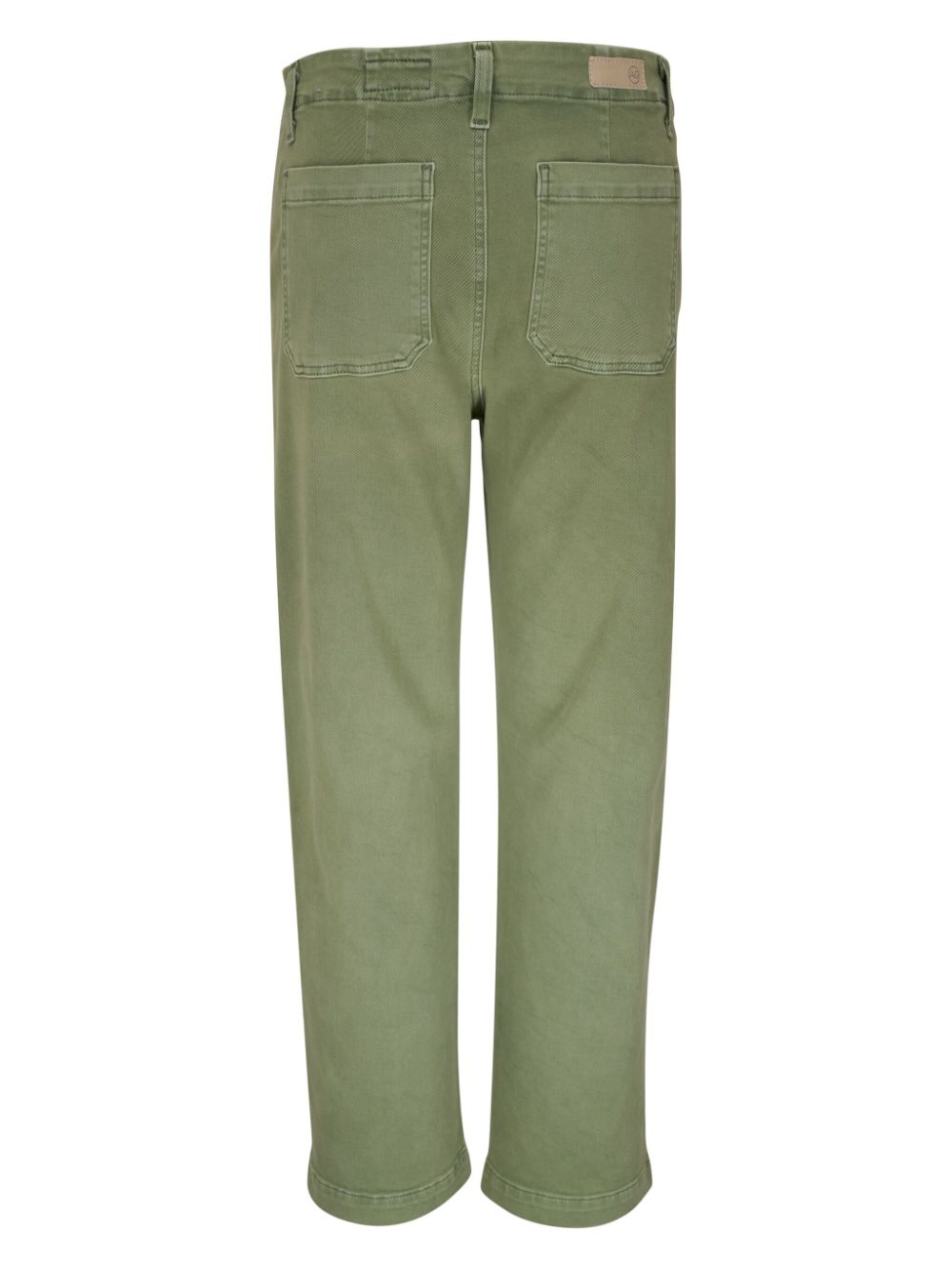 Shop Ag Mid-rise Straight-leg Jeans In Green