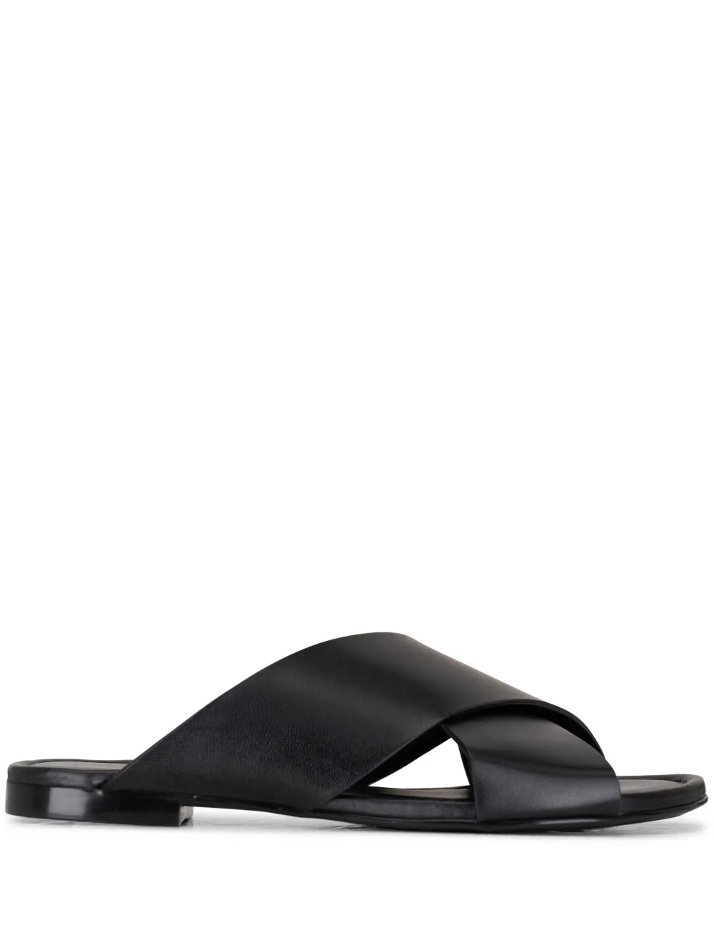 AGL criss-cross leather slides - Black
