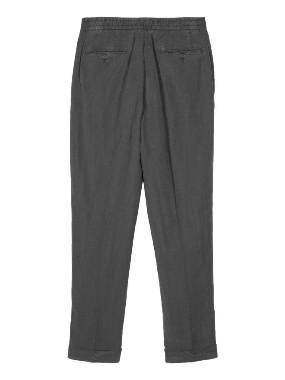 Shop Officine Generale Tapered-leg Trousers In 灰色