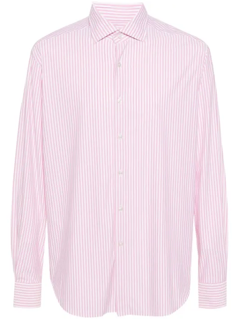 Xacus vertical-striped shirt