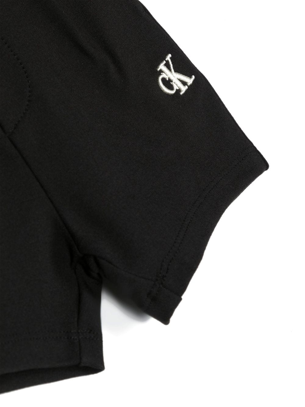 Shop Calvin Klein Logo-embroidered Jersey Shorts In Black