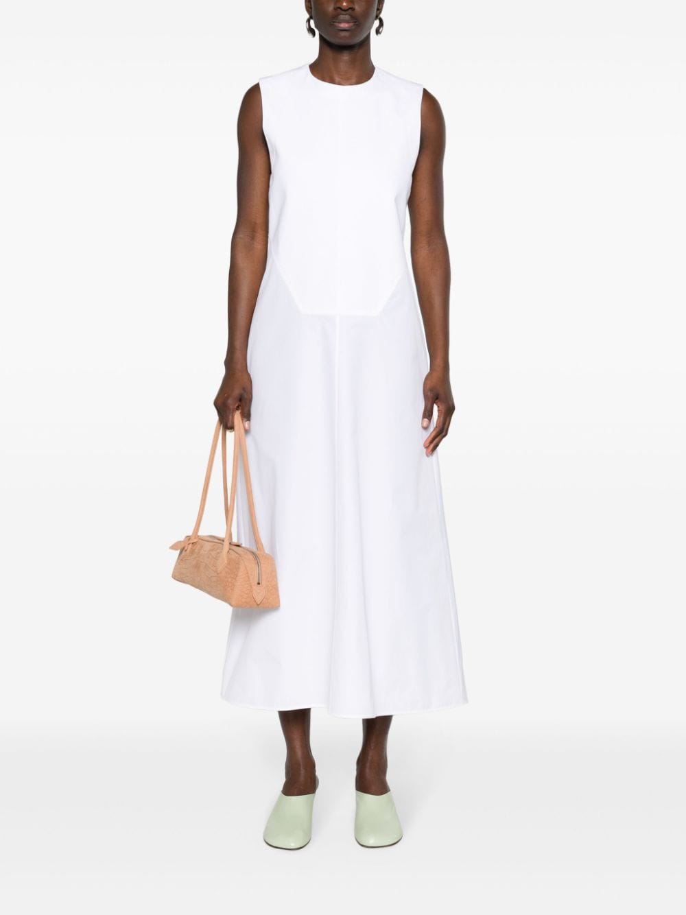 Jil Sander Mouwloze maxi-jurk - Wit