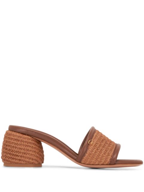 Gianvito Rossi 60mm raffia mules Women