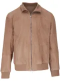 Brunello Cucinelli suede bomber jacket - Brown