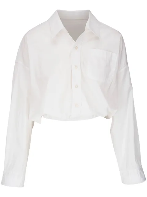 R13 cropped cotton shirt