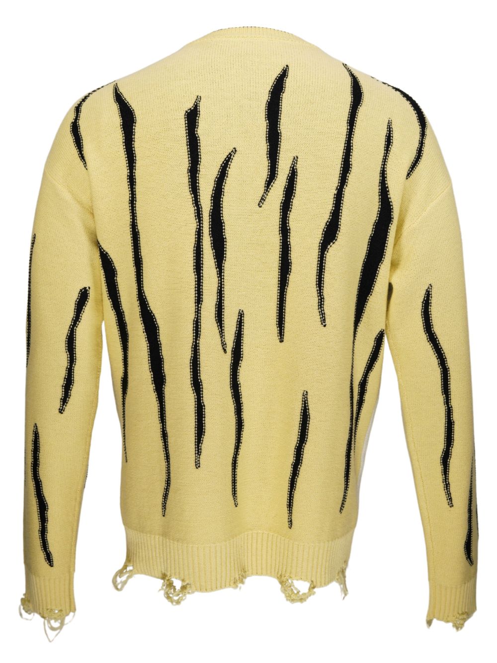 Shop Haculla Face-motif Wool Jumper In Yellow