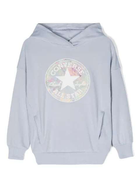 Converse Kids logo-print jersey hoodie