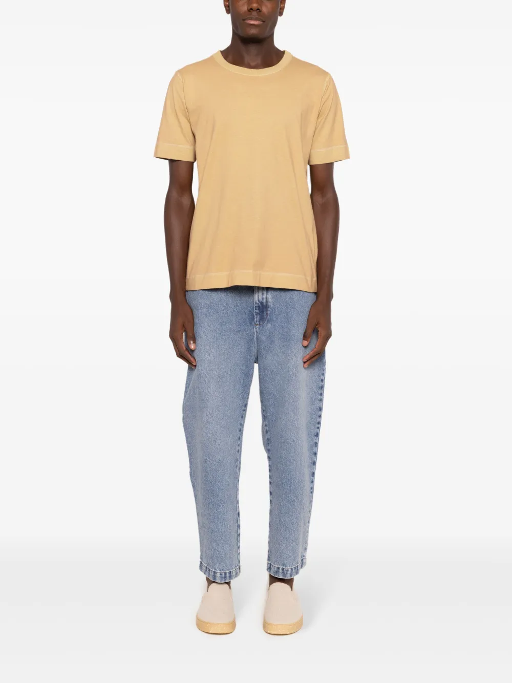 Handred Katoenen T-shirt - Bruin