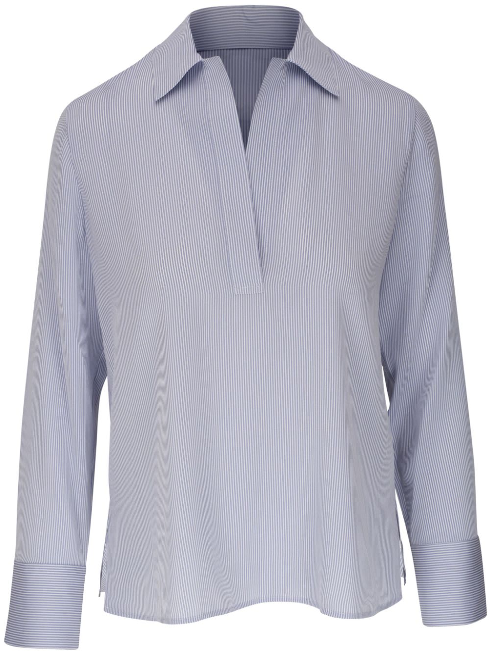 Vince Silk-blend Shirt In Blue