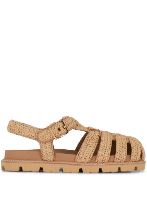 Prada raffia caged sandals 1X438NF0203L8W - 0