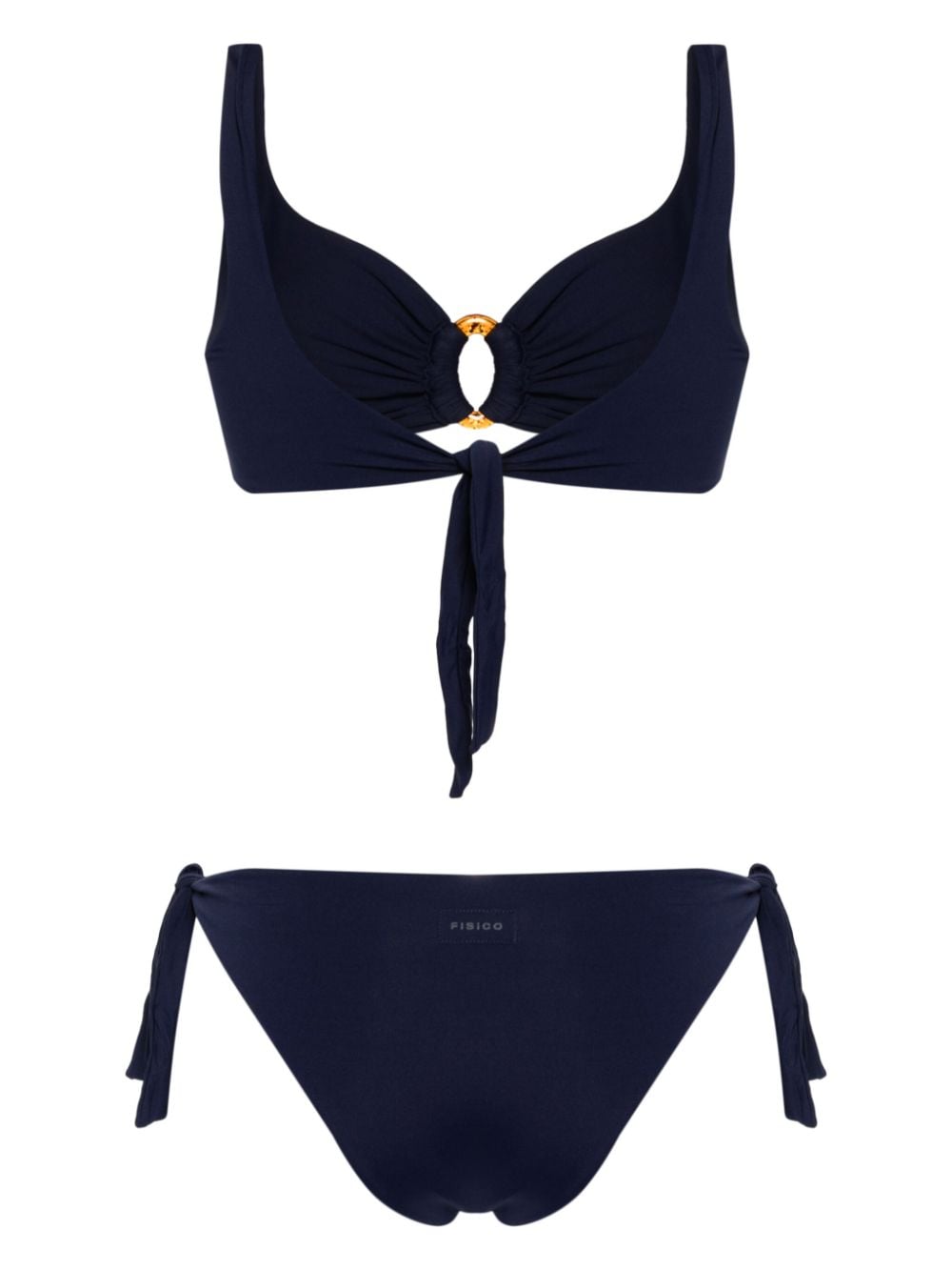 Shop Fisico Ring-detailing Bikini Set In Blue