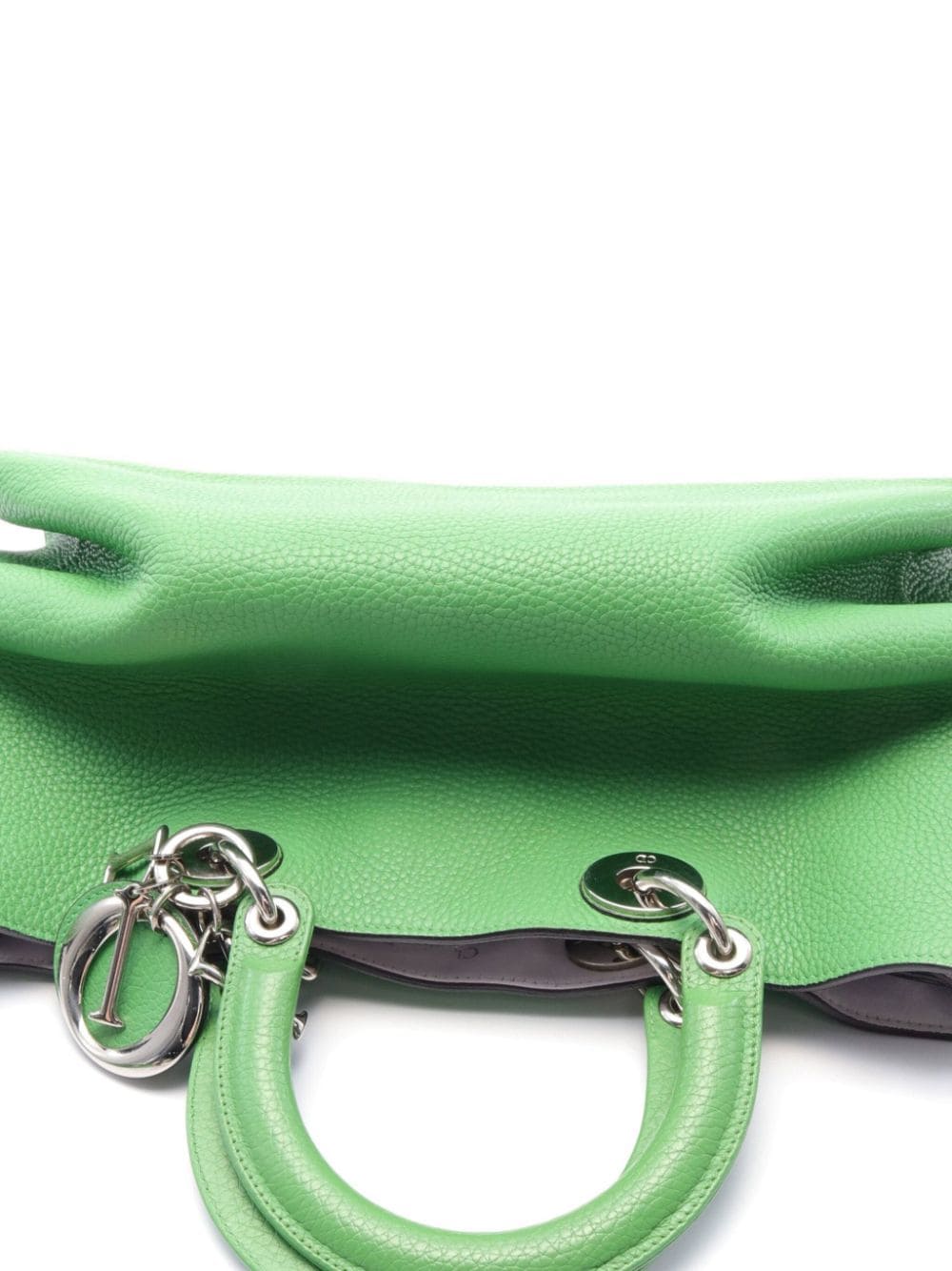 Pre-owned Dior 2000s Large Issimo Two-way Handbag In Green