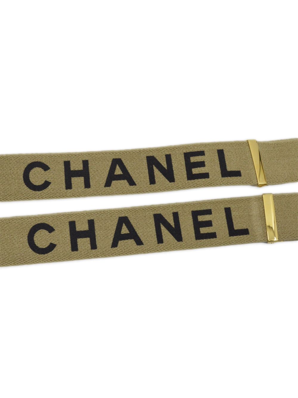 CHANEL 1990-2000s logo-jacquard suspenders Women