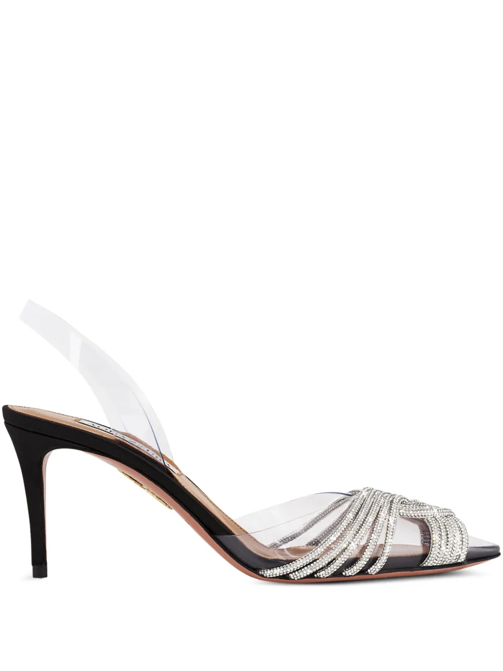 Aquazzura Gatsby 75 mm slingback pumps Zwart