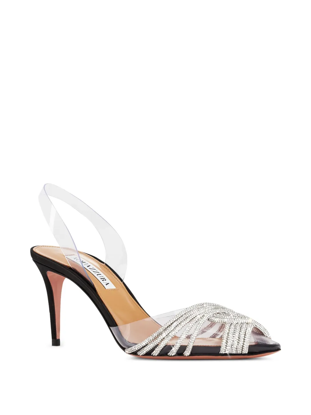 Aquazzura Gatsby 75 mm slingback pumps - Zwart