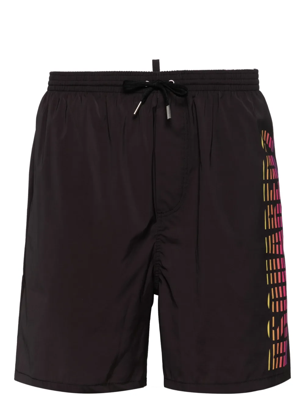 Shop Dsquared2 Logo-print Swim Shorts In 黑色