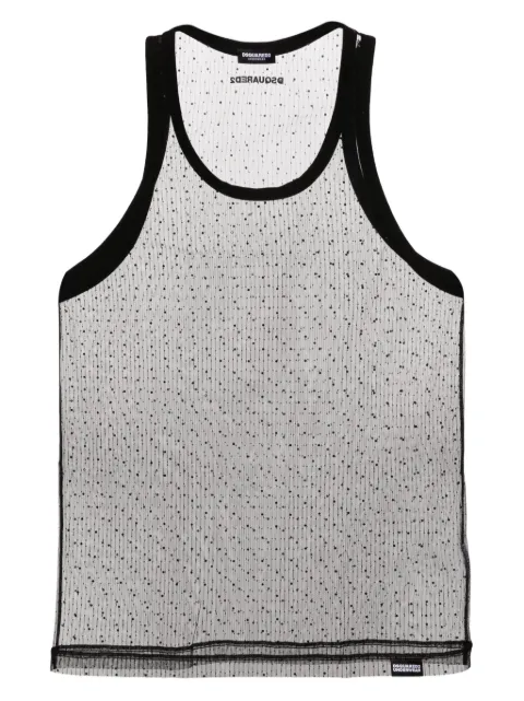 DSQUARED2 top de tul con detalles de cristal
