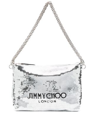 Jimmy Choo Callie スパンコール ショルダーバッグ | シルバートーン | FARFETCH JP