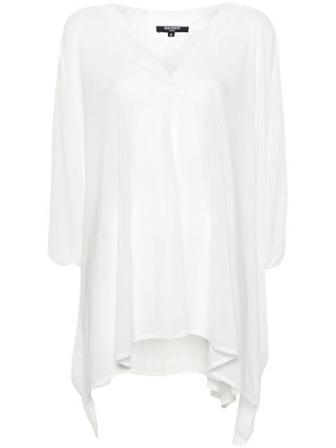 Balmain sheer kaftan minidress Women