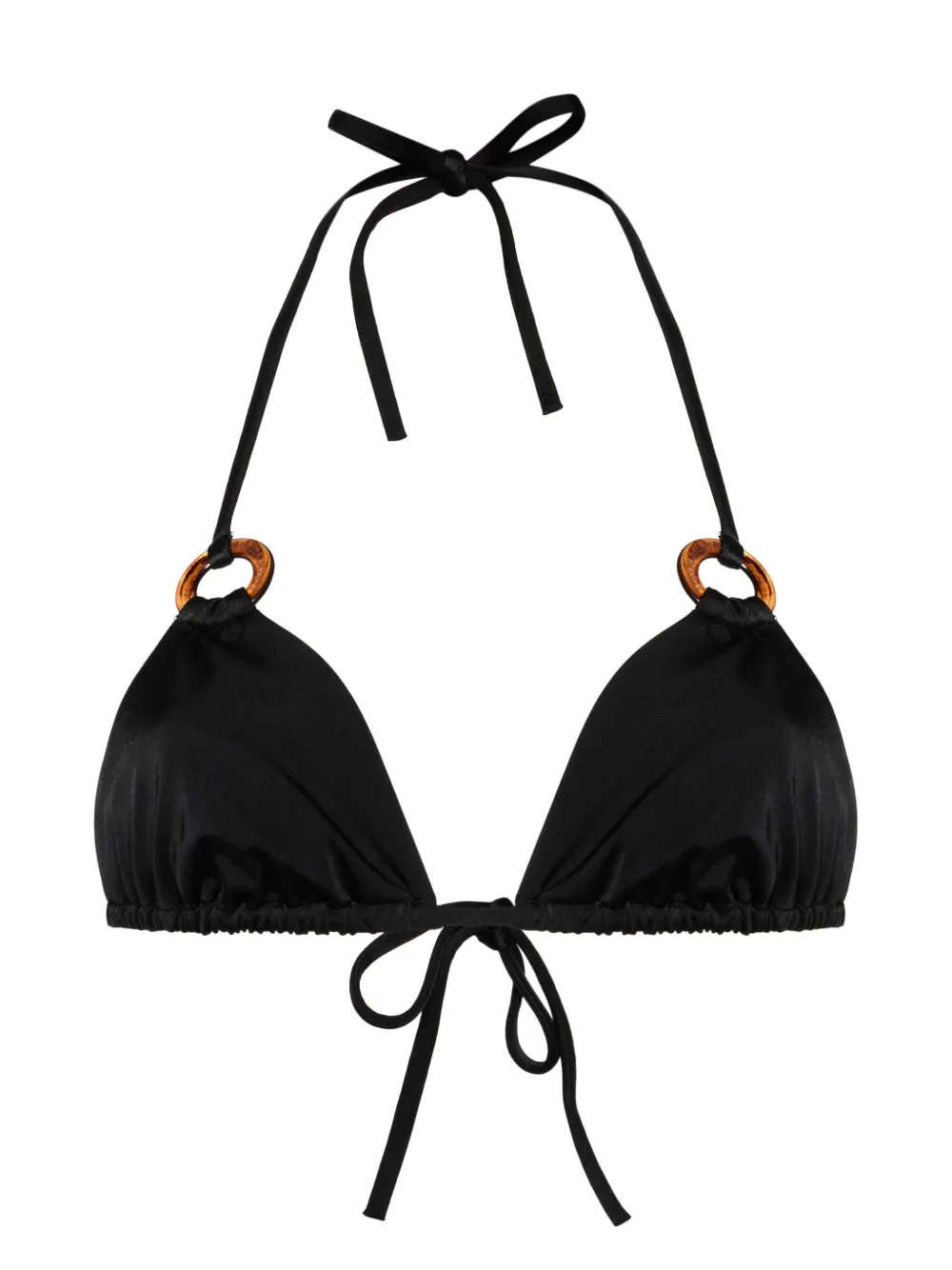 Dsquared2 Ring-details Triangle Bikini Top In Black