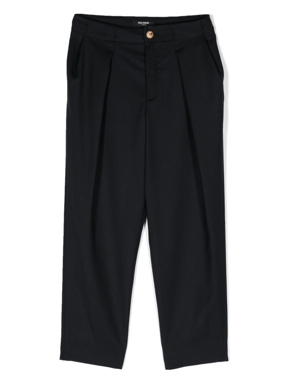 Image 1 of Balmain Kids pleat-detailing wool chino trousers