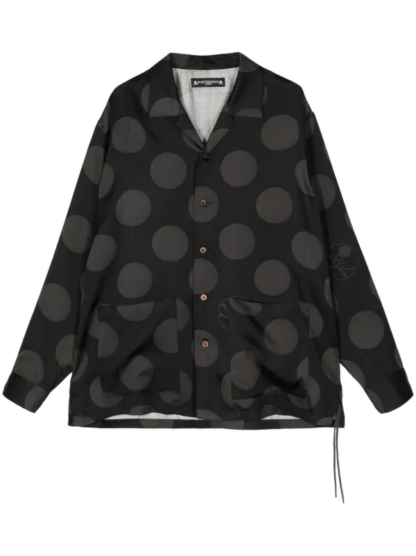 Mastermind World ポルカドット シルクシャツ | ブラック | FARFETCH JP