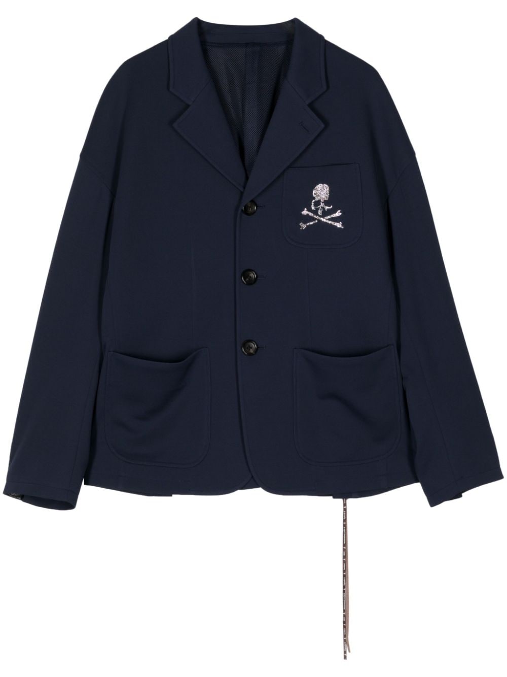 Mastermind Japan Skull-print Jersey Blazer In Blue