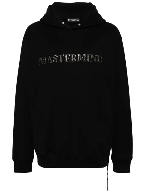 Mastermind World rhinestone-logo cotton hoodie