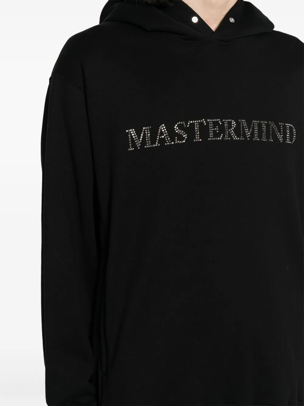 Mastermind World Katoenen hoodie met logo van stras Zwart