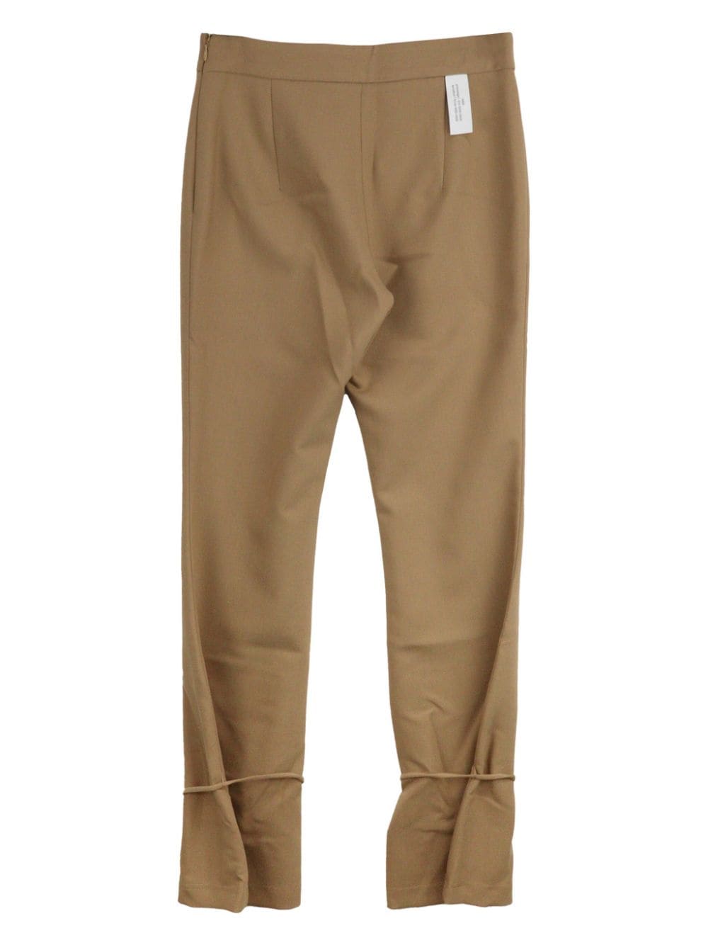 Shop Rokh Tied-hem Trousers In Brown