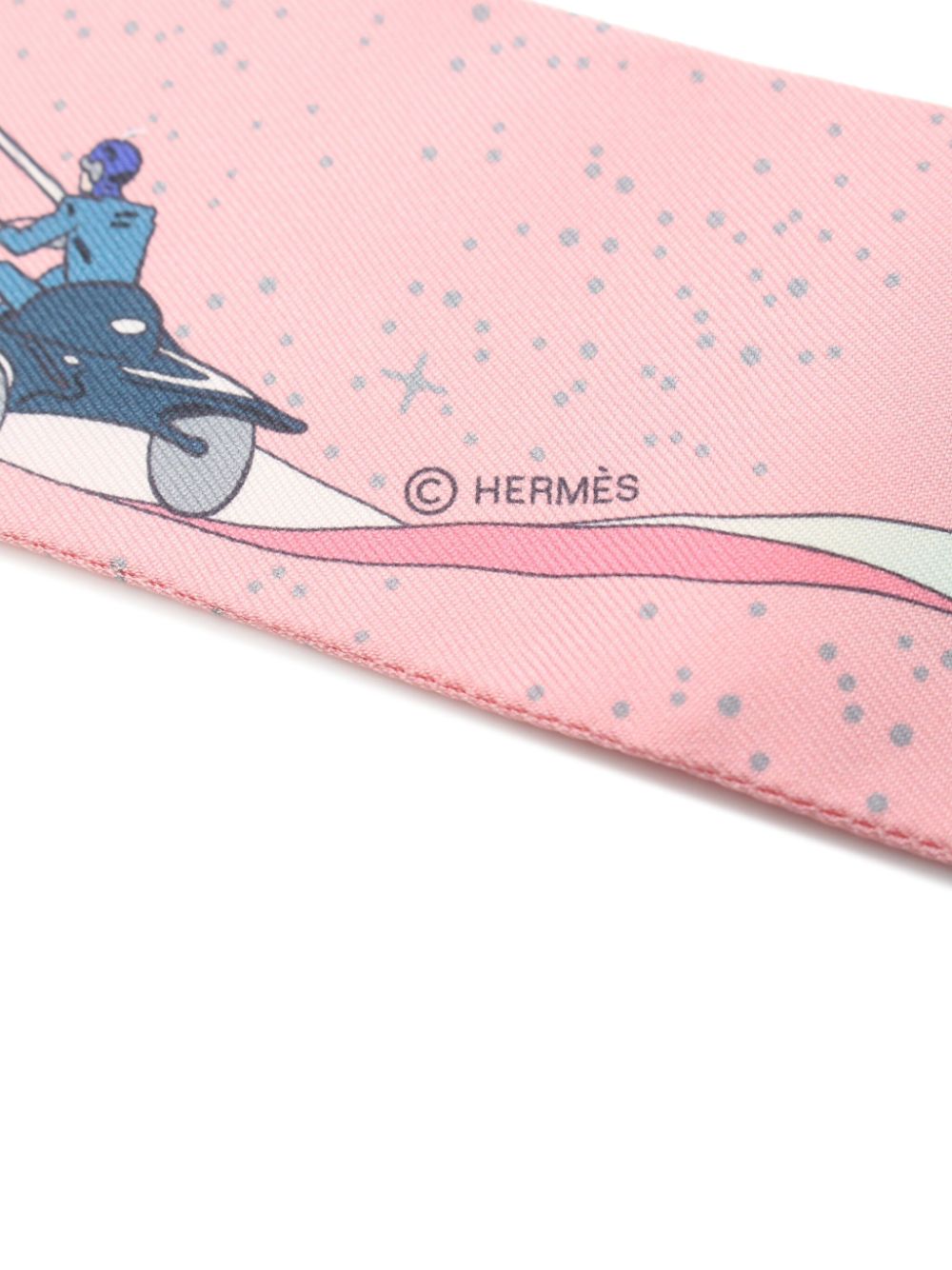 Hermès Pre-Owned 2000 Space Derby silk scarf - Roze