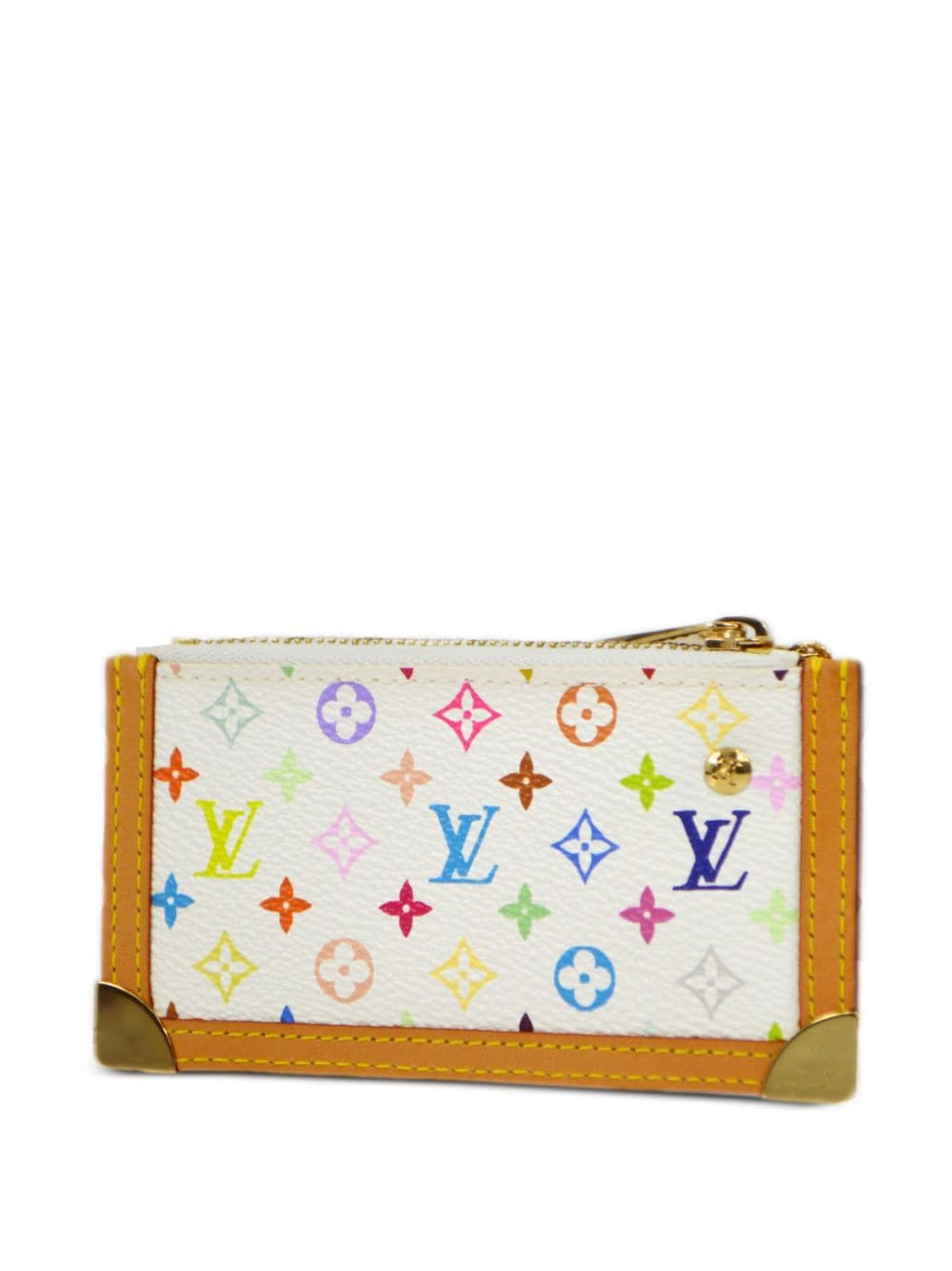 Pre-owned Louis Vuitton 2003 Pochette Cles Wallet In White